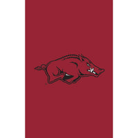 Red background with a black bear logo