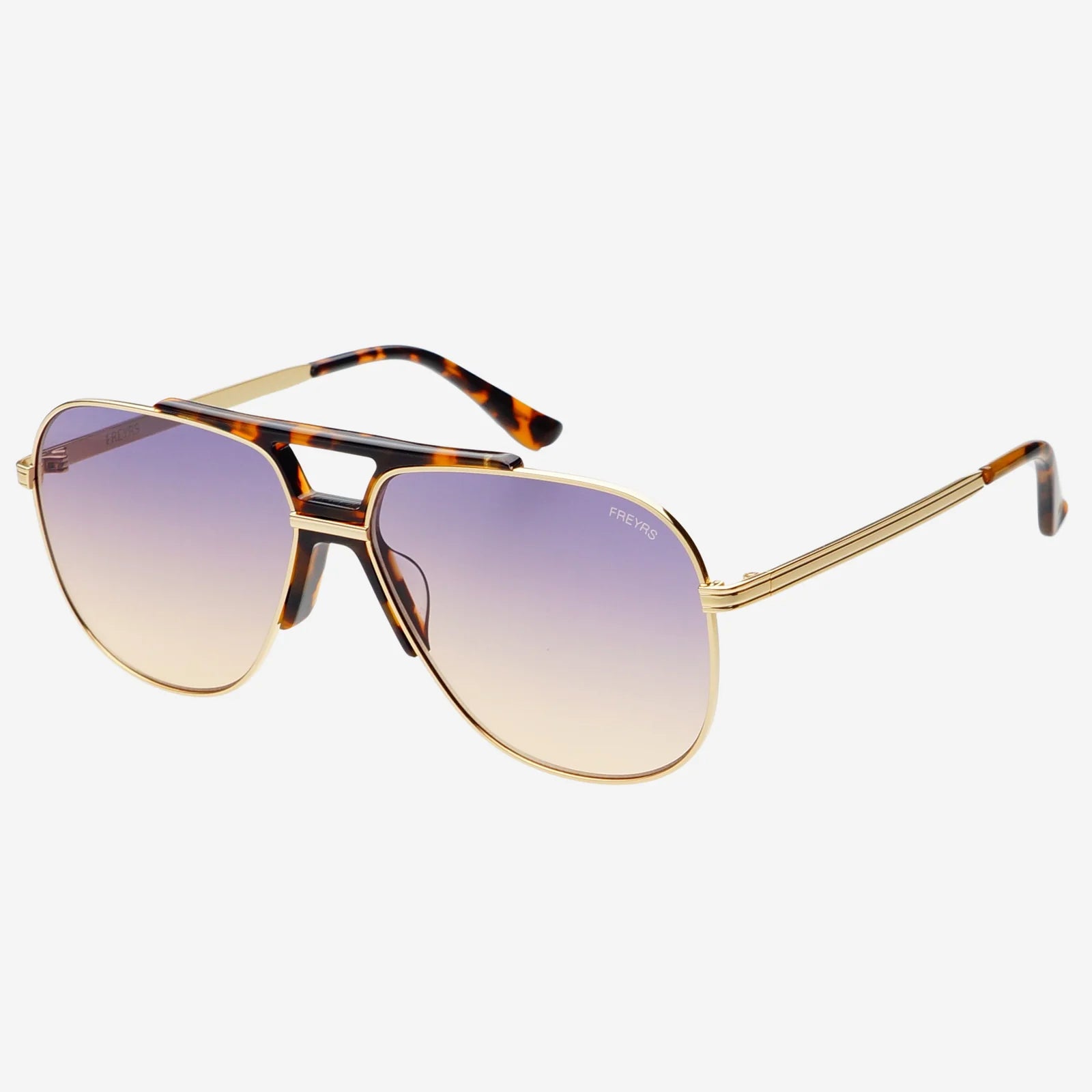 Logan Unisex Aviators Gold/ Blue (Sunrise)