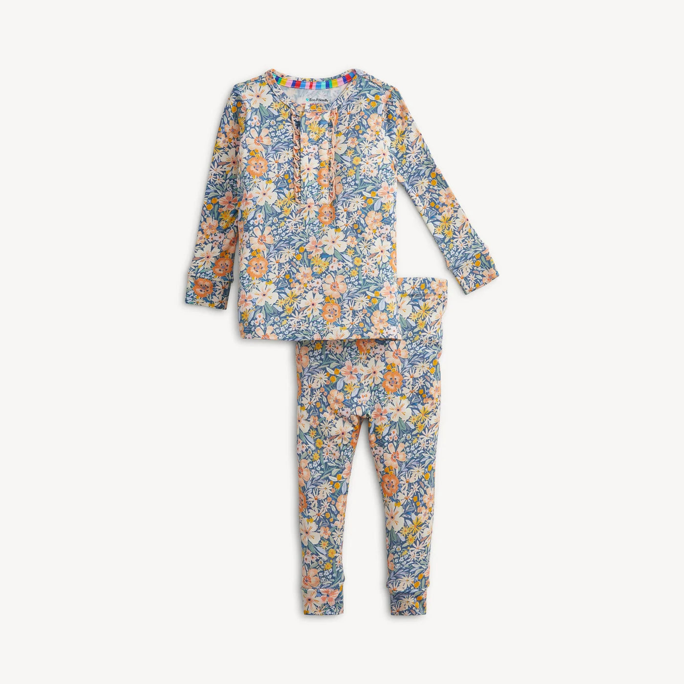 Flora  Modal Ruffle Long Sleeve PJ Set