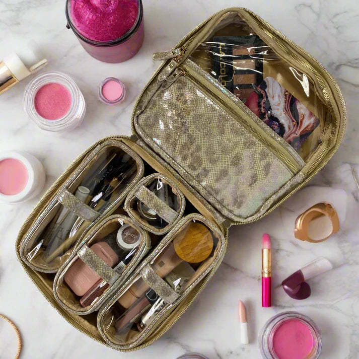 Mini Diva Makeup Case - Glimmer Leopard