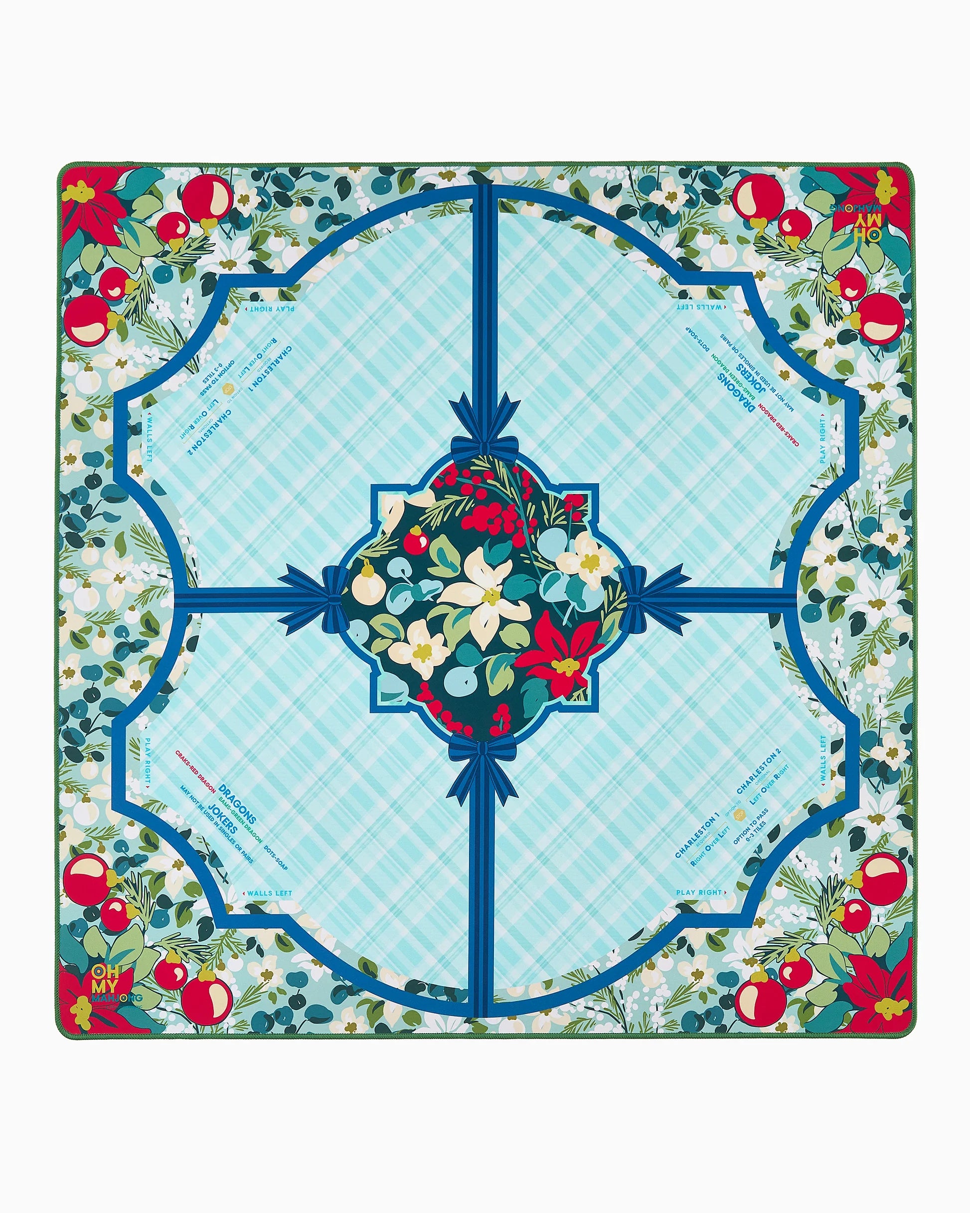 Oh My Mahjong Neoprene Mats - Winterberry Mat in Tube
