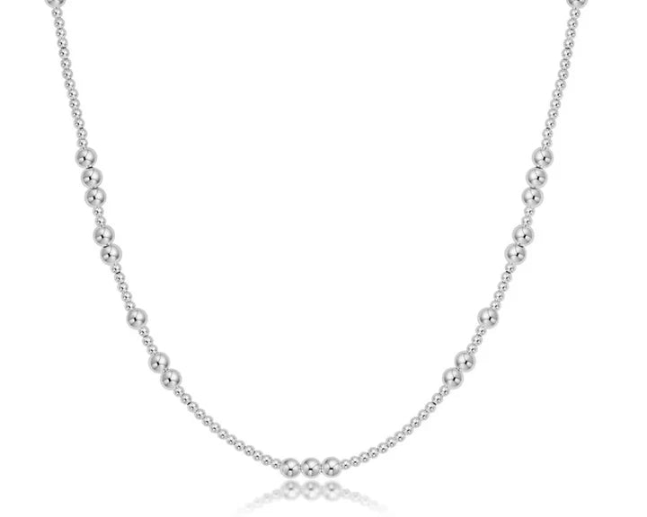 17" Choker Beaded-Hope Unwritten Sterling 4mm