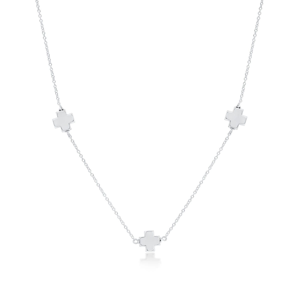 17" Choker Simplicity Chain Sterling - Signature Cross Sterling