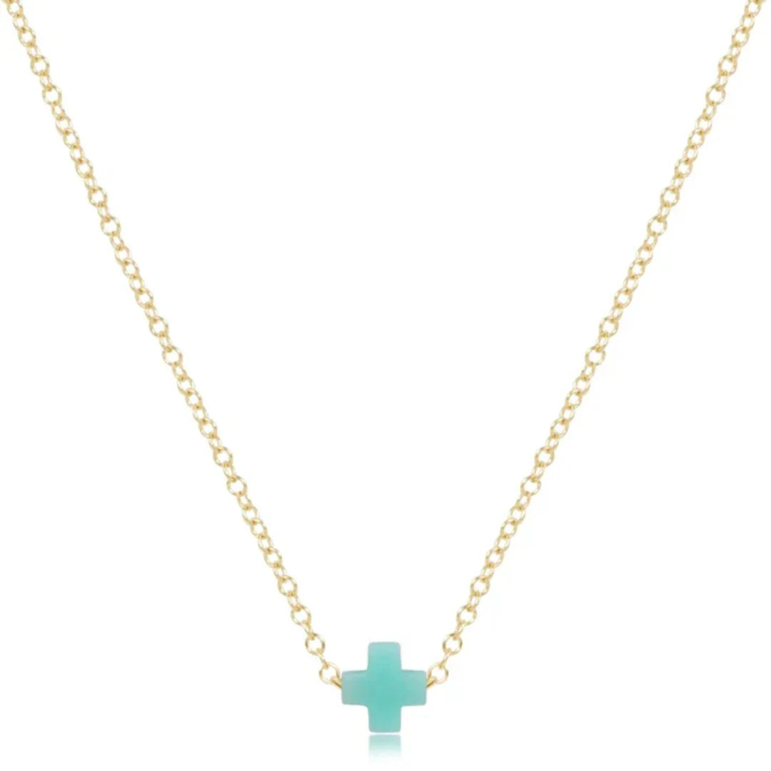 enewton 16" Necklace Gold - Signature Cross Small Mint
