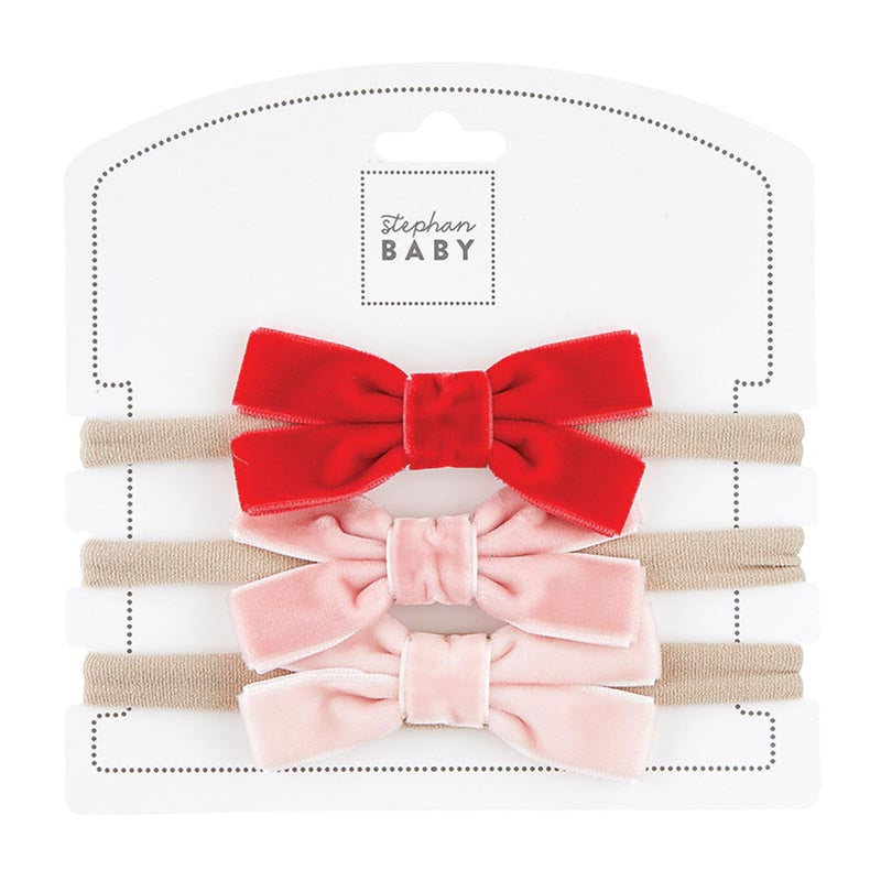 Holiday Velvet Bow Set of Three