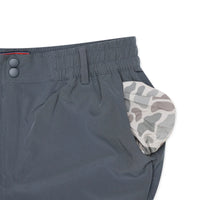 Everyday Short - River Rock Grey - Classic Deer Camo Pocket-7" Inseam