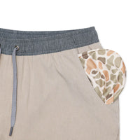 Athletic Short - Heather Khaki - Venado Camo Liner-7" Inseam