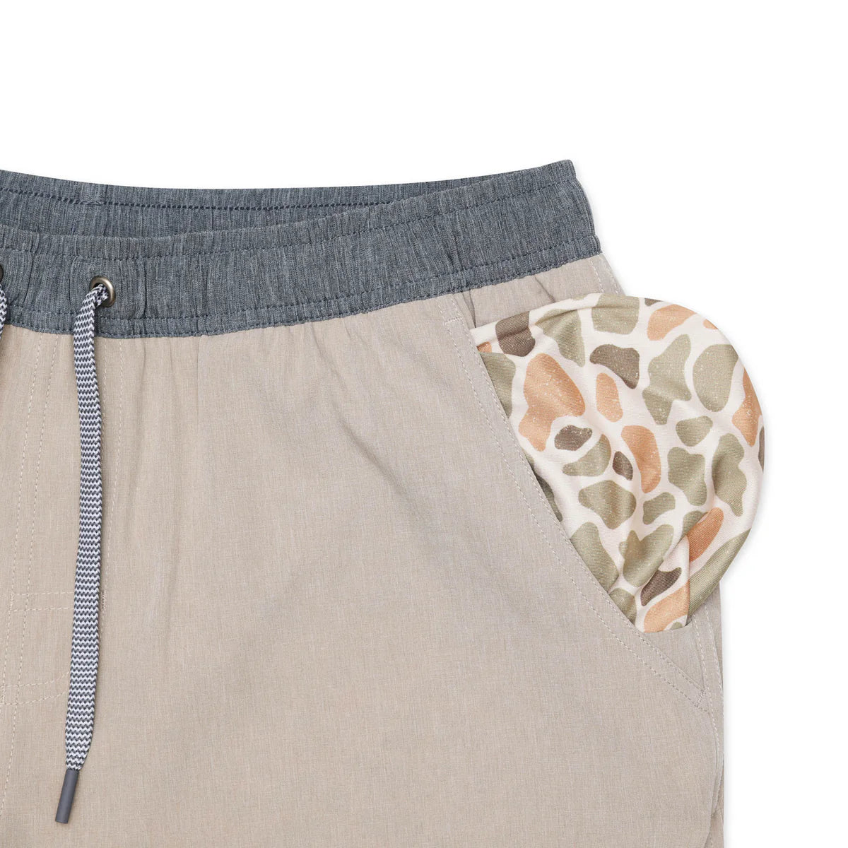 Athletic Short - Heather Khaki - Venado Camo Liner-7" Inseam
