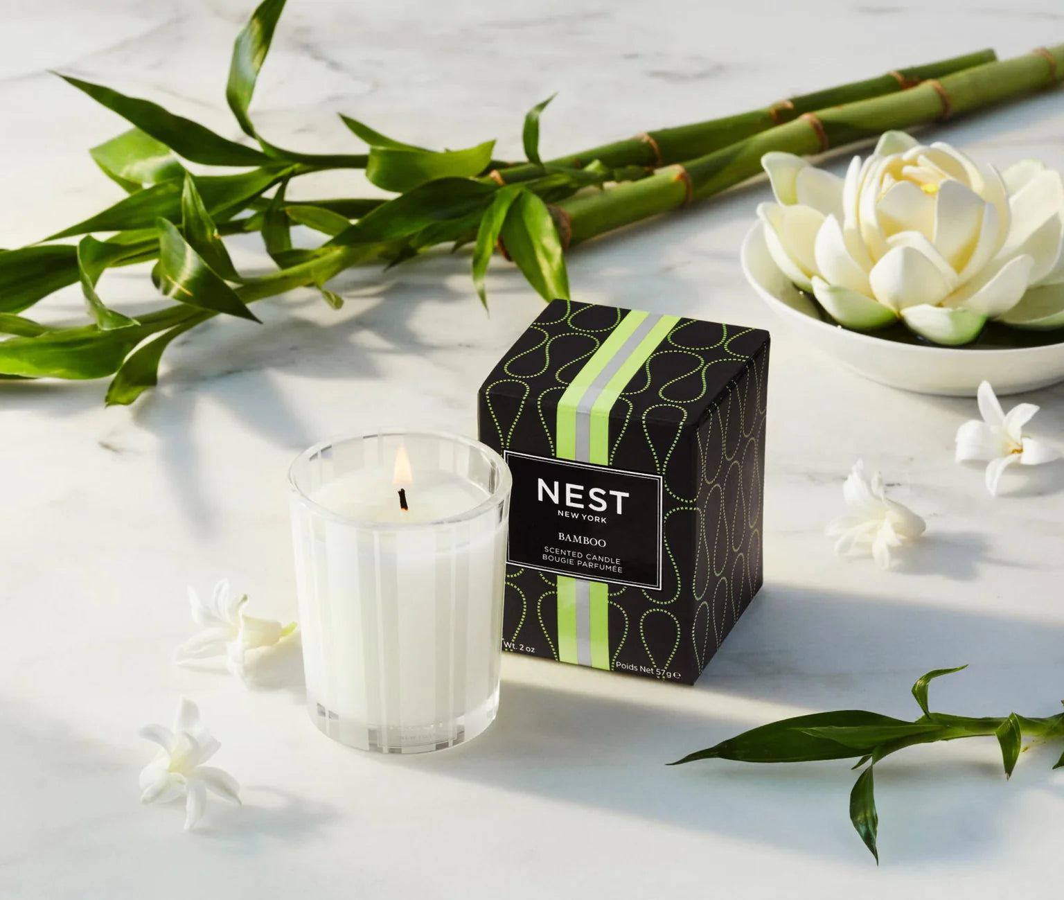 Nest Votive Candle - Bamboo
