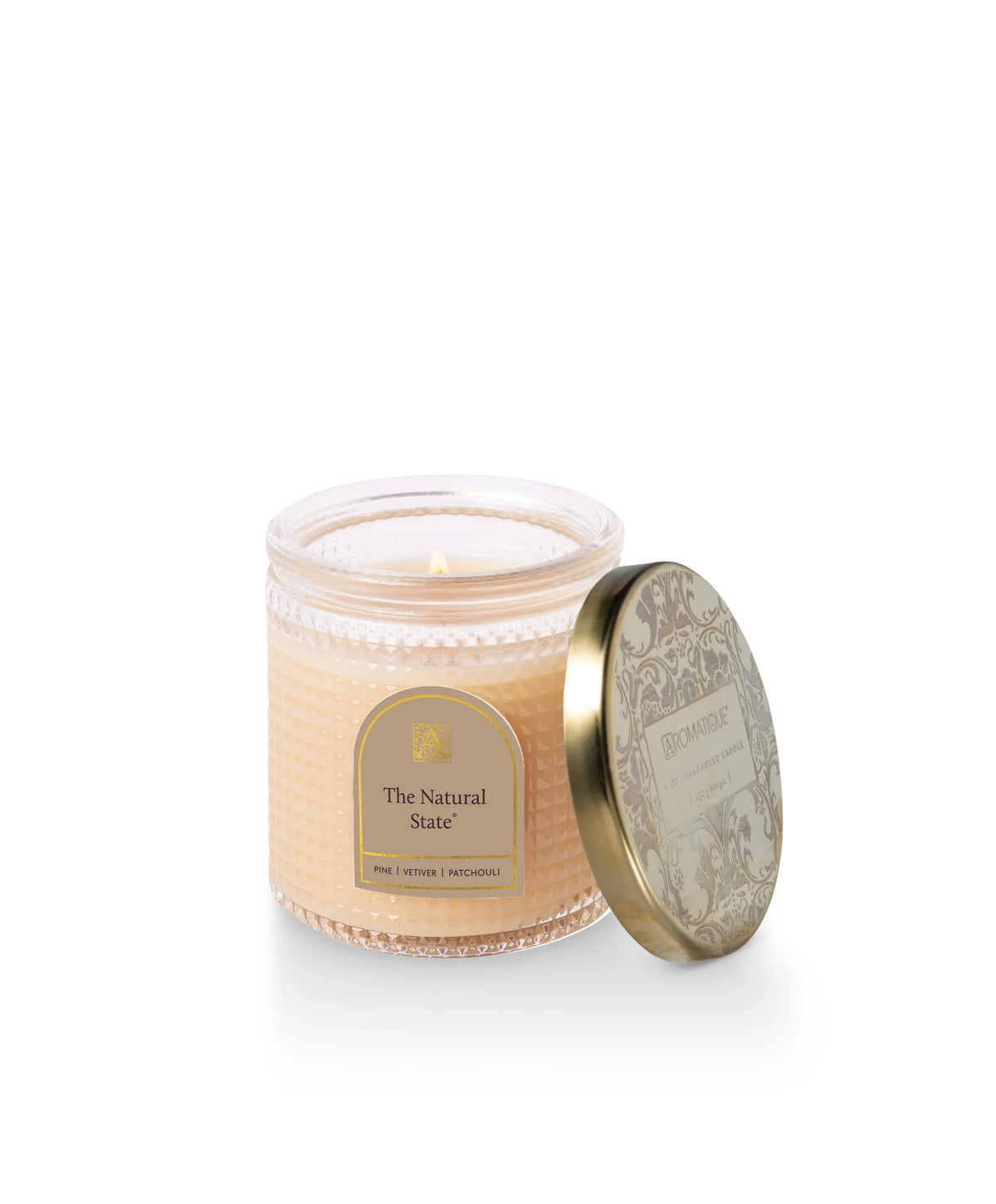 Natural State Textured Glass Candle