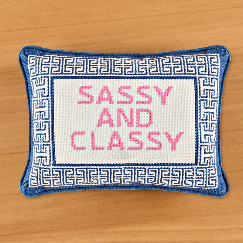 Embroidered Needlepoint Pillows