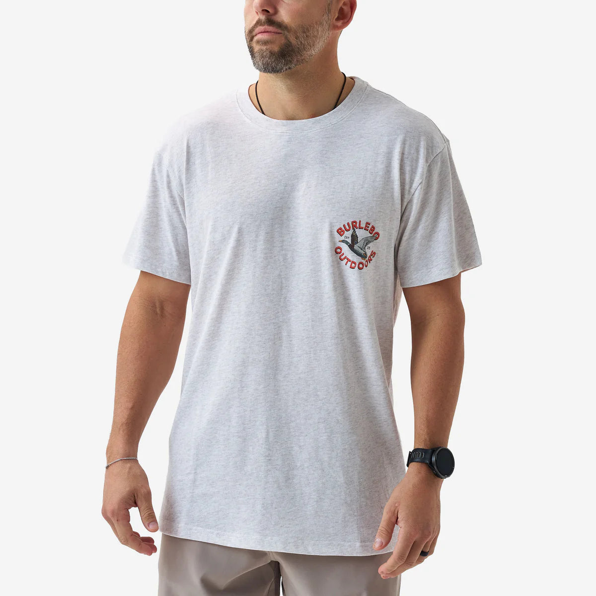 Short Sleeve Tee - Old School Duck Hunt - Heather Oatmeal