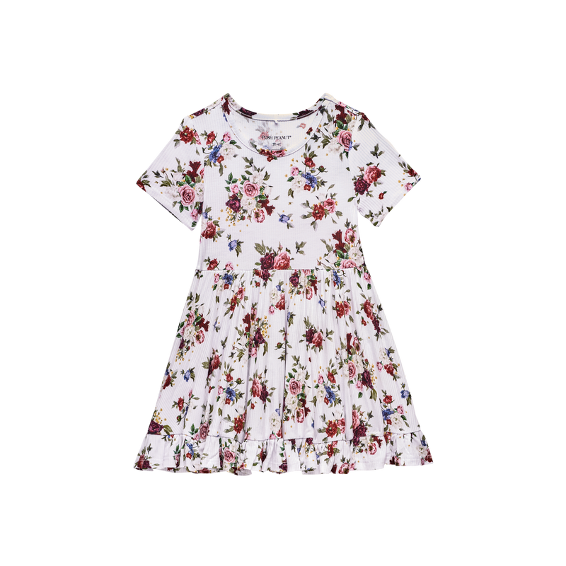 Philippa- Short Sleeve Ruffled Twirl Dress