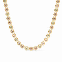 Rainbow Tennis Neckalce- Gold- Champagne Radiance