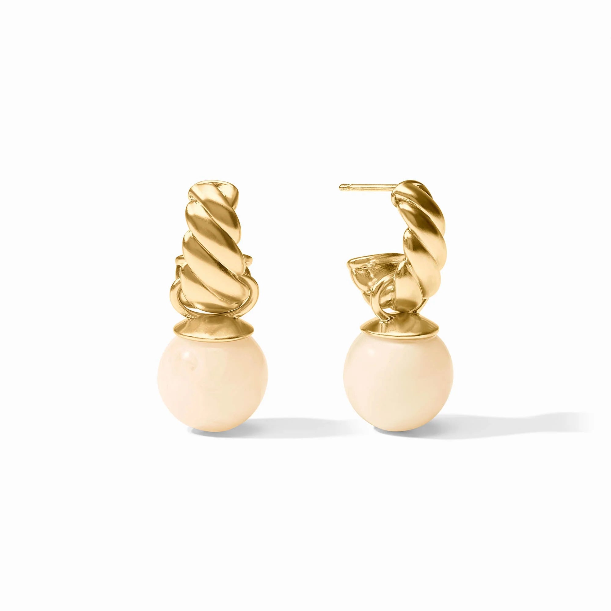 Ravello Hoop & Charm Earring-Ivory