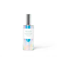 Bottle of 'His Pillow' product with colorful label on a white background
