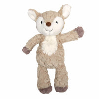 Plush toy wolf on a white background