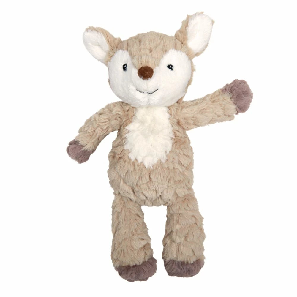 Plush toy wolf on a white background