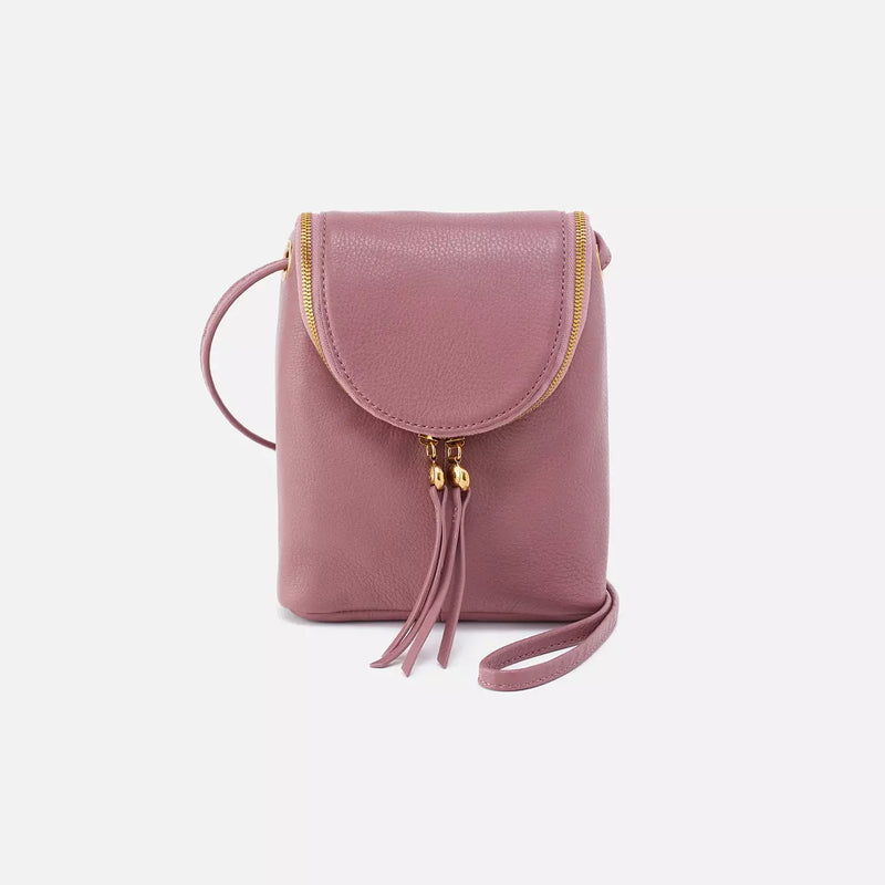 Fern Crossbody in Pebbled Leather - Mauve