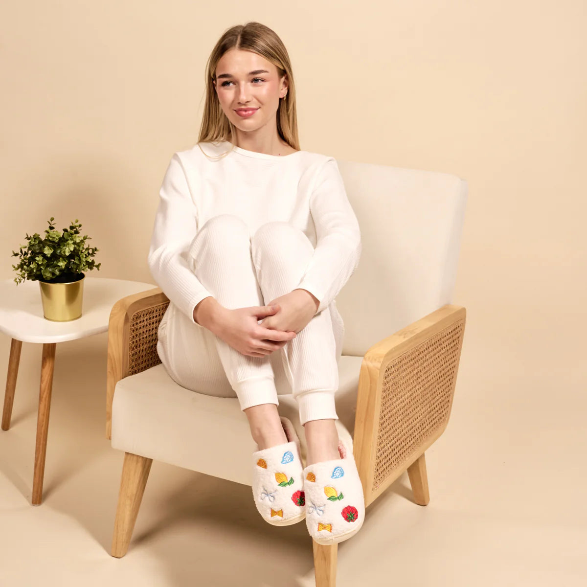 Italian Summer Fuzzy Slippers