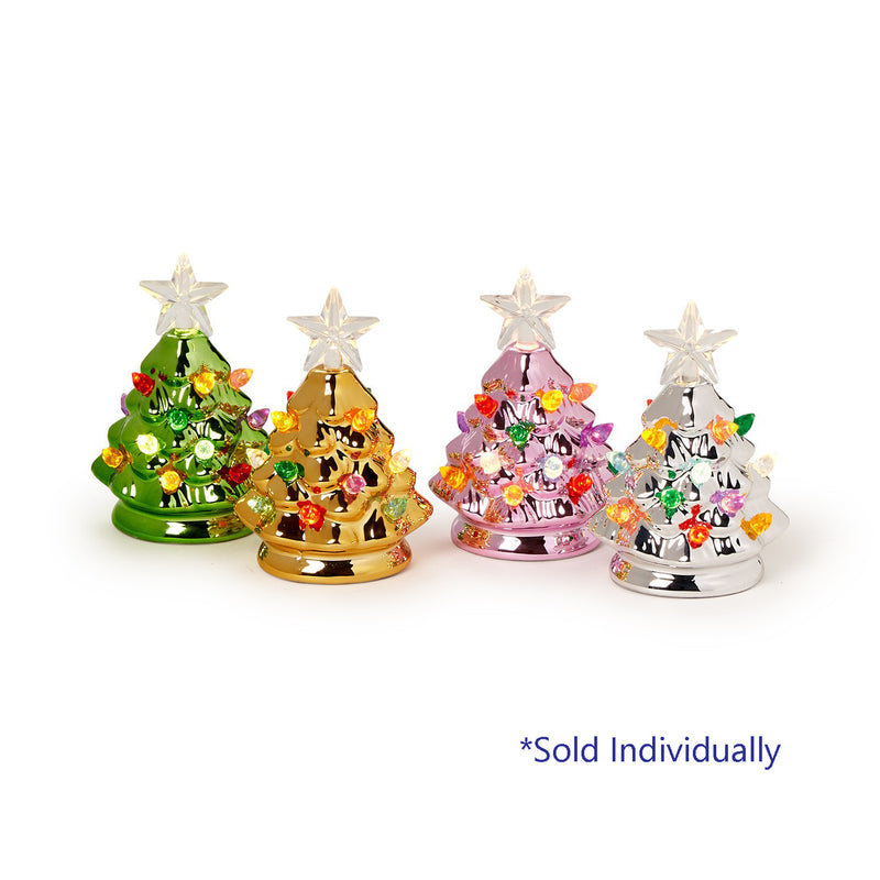 LED Metallic Mini Trees