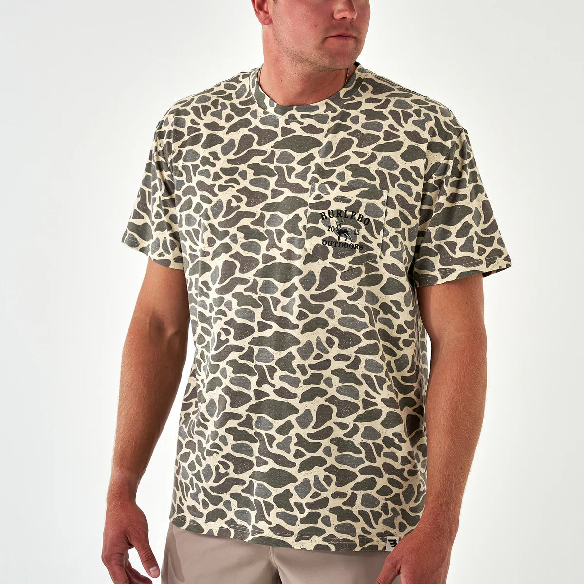 Adult Short Sleeve Pocket Tee - Classic Deer Camo