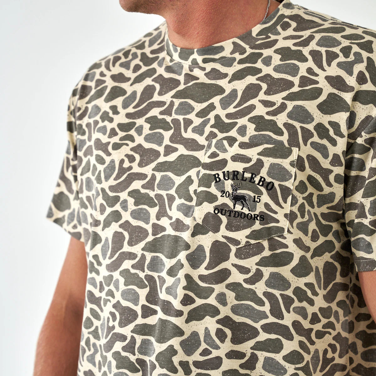 Adult Short Sleeve Pocket Tee - Classic Deer Camo