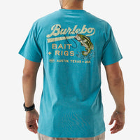 Short Sleeve Tee - Bait And Rigs - Cyan