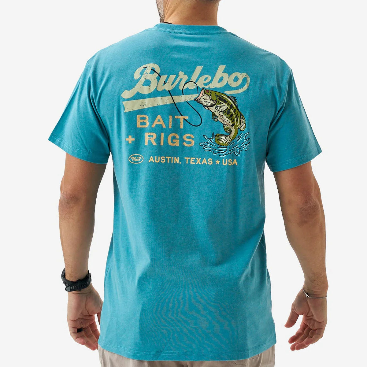 Short Sleeve Tee - Bait And Rigs - Cyan