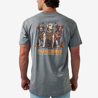 Short Sleeve Tee - Camo Duck Dogs - Dark Heather Grey