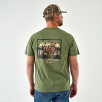 Adult Short Sleeve Tee-Duck Dog Stamp-Heather Olive