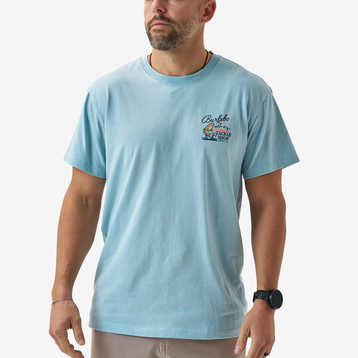 Short Sleeve Tee - Tackle Shop - Sky Blue