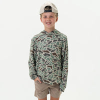 Youth Performance Hoodie-Classic Duck Camo