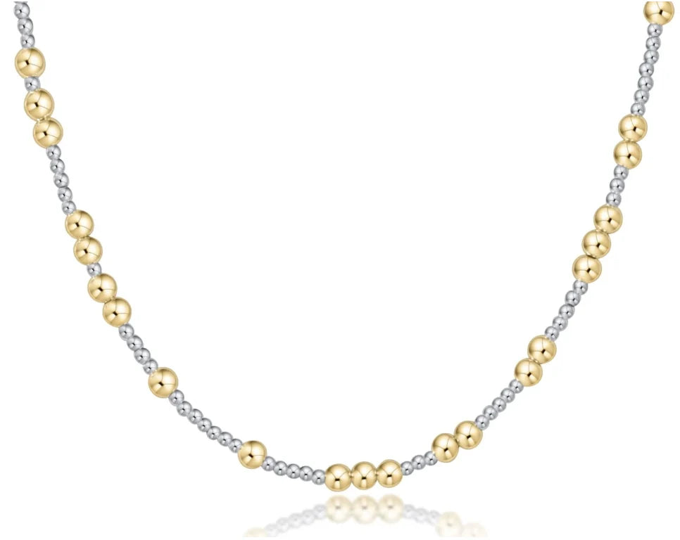 17" Choker Beaded - Hope Unwritten Mixed Metal 4mm