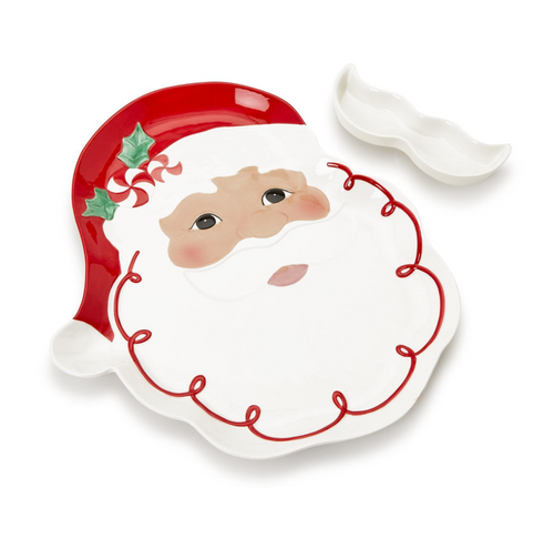 Santa Plate With Removable Mustache