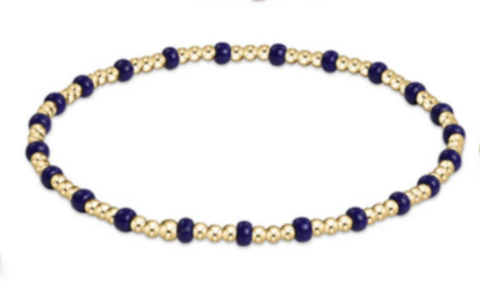 Gameday Hope Sincerity 2mm Bead Bracelet- Navy