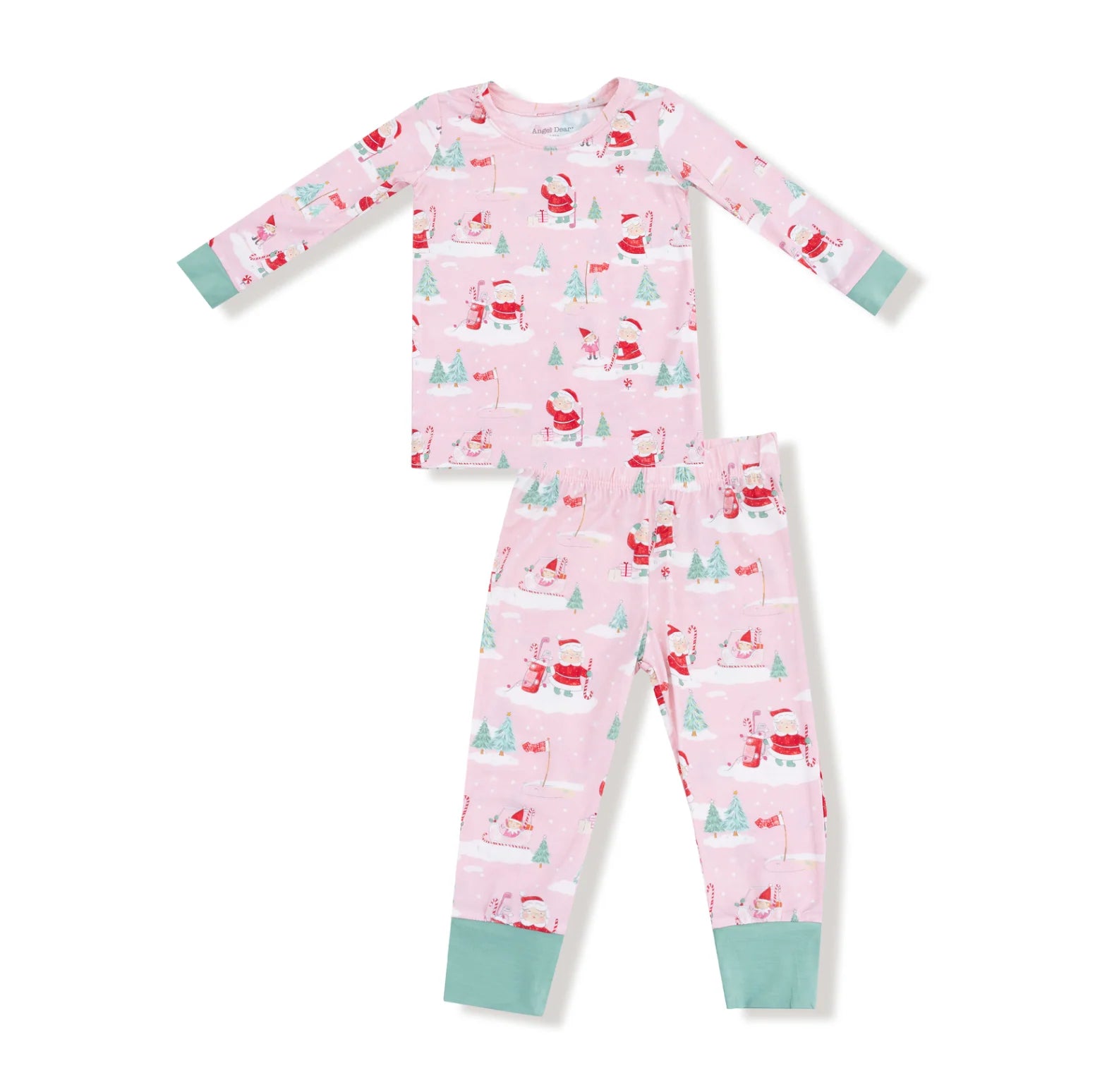 Long Sleeve-Golfing Mrs. Claus And Elves Loungewear Set