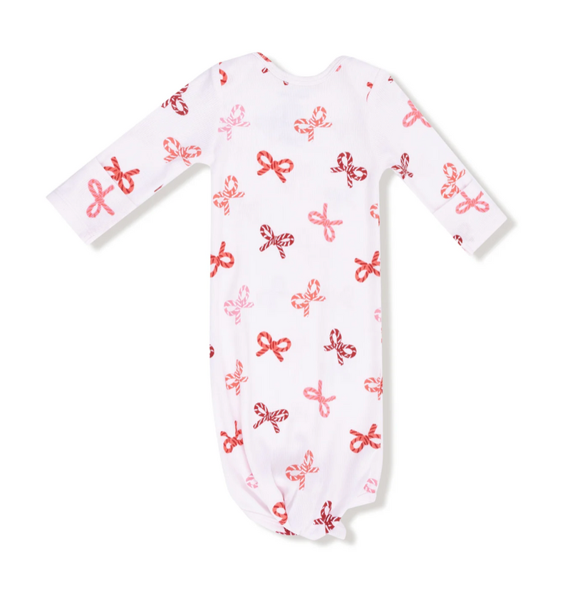 Candy Cane Bows -Knotted Gown 0-3 Month