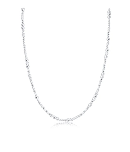 17" Choker Beaded-Hope Unwritten Sterling 3mm