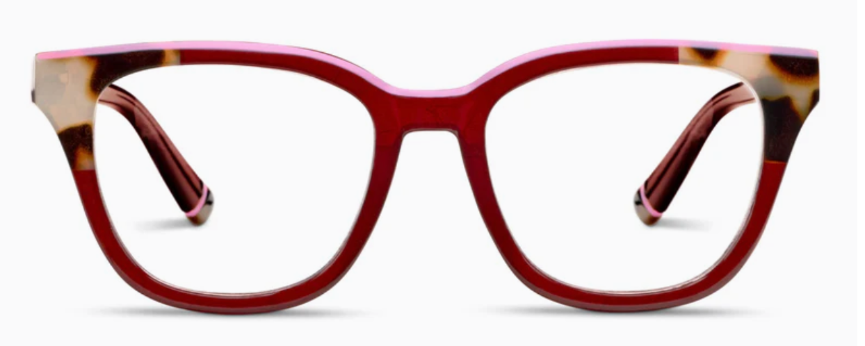Ramona Reading Glasses- Cherry/ Chai Tortoise