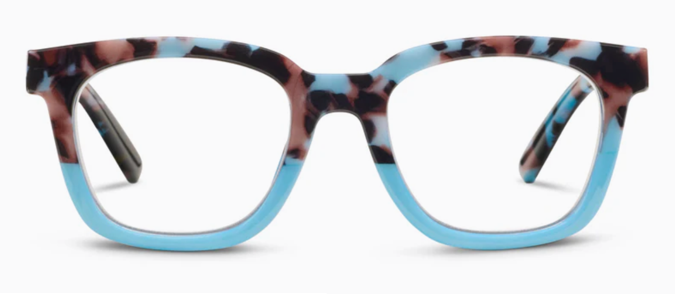 To The Max Reading Glasses- Light Blue Botanico/ Light Blue