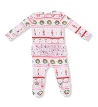 Two Way Zipper Footie-Sugar Plum Fairy-Nutcracker Fair Isle
