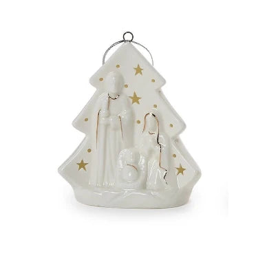 Light Up Manger Ornament