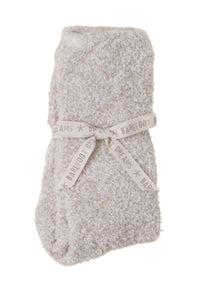 CozyChic Heathered Women's Socks-Stone White