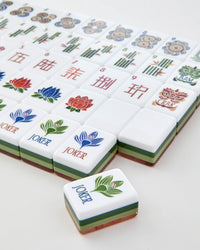 Set of colorful麻将 tiles with 'Joker' tiles on a white background