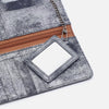 Rachel Continental Wallet Metallic Leather- Blue Pewter