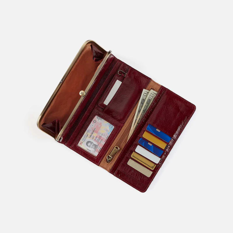 Rachel Continental Wallet- Garnet Gloss
