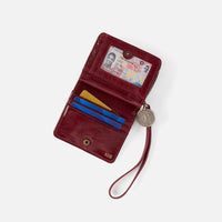 Coin Wristlet Wallet- Garnet Gloss