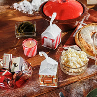 Crushed Candy Cane Ornament Pedestal Candle