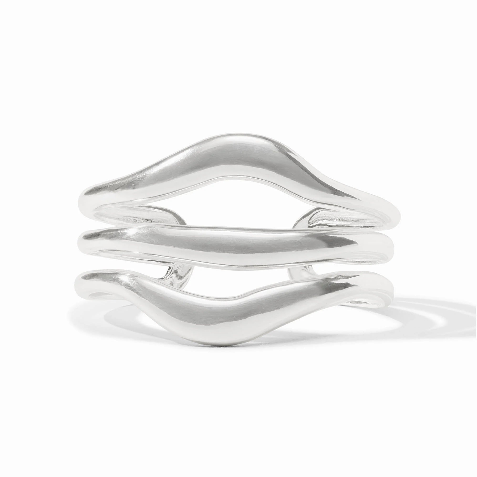 Wave Cuff-Silver